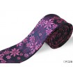 kvetovaná kravata fuchsia
