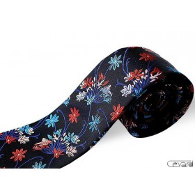 Kvetovaná kravata s farebným kvetovým vzorom