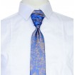 francúzska kravata zlato-modrá