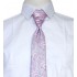 francúzska kravata svetloružová paisley