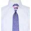 Francúzska kravata modro-ružová paisley exclusive