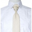Francúzska kravata zlatosmotanová s lesklým vzorom exclusive