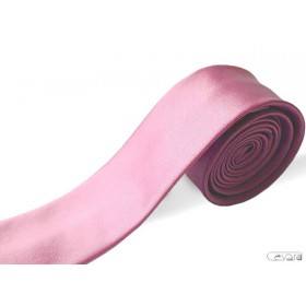 Pastelová ružová kravata slim matný lesk