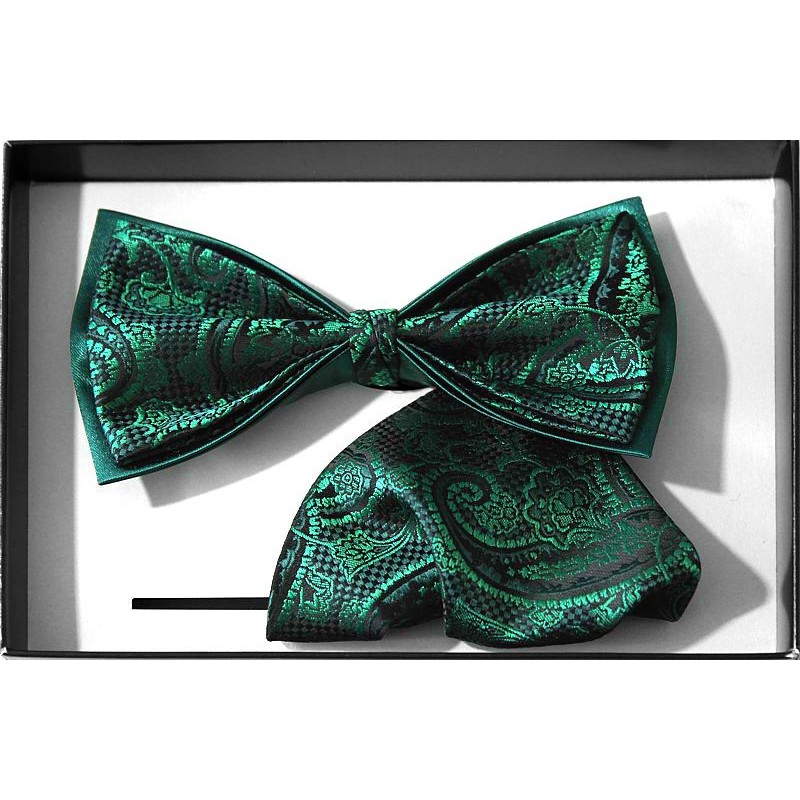 tmavozelený motýlik paisley