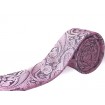 Ružová kravata paisley grafitový podklad