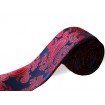 Exkluzívna kravata slim granátová s bordovým vzorom paisley