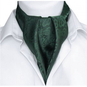 Tmavozelený askot paisley