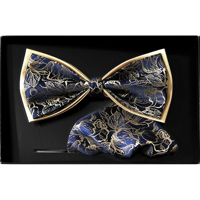 zlatý motýlik na modrom podklade