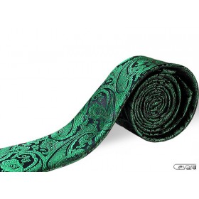 Zelená kravata paisley slim Vincitore