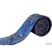 Tyrkysová kravata paisley na modrom podklade