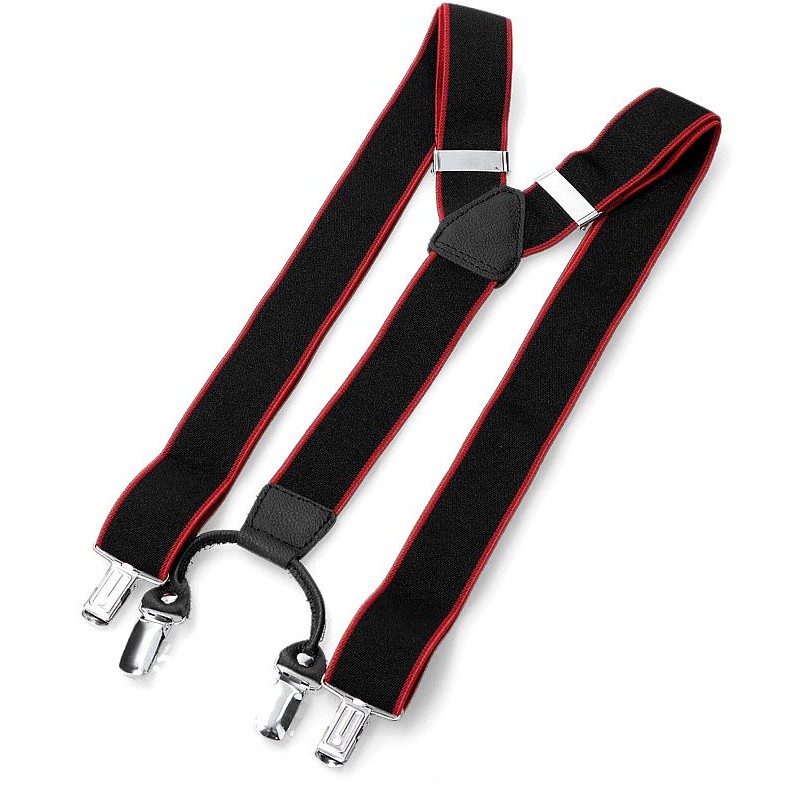 čierne traky bordový lem