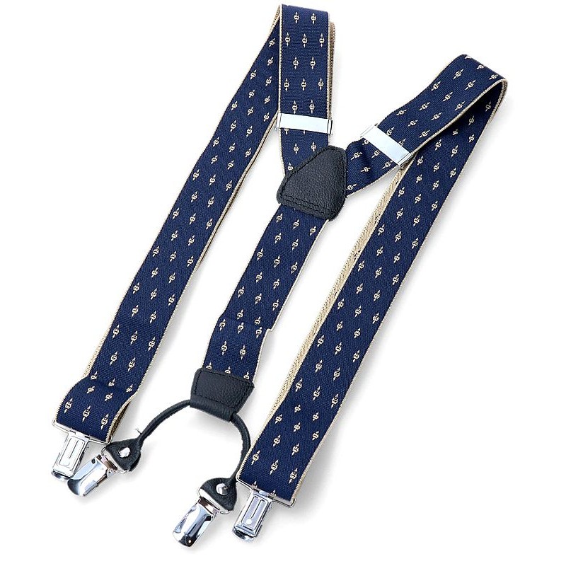 vzorované traky modro-béžové