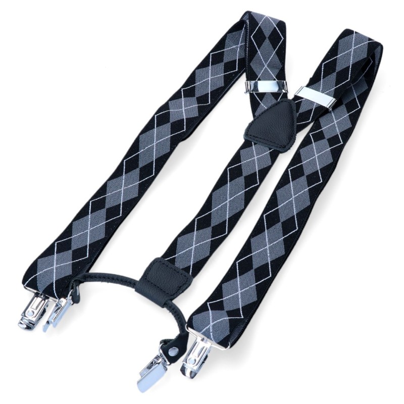 traky argyl čierno-sivé