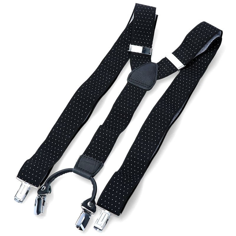 traky čierne s drobným bielym vzorom