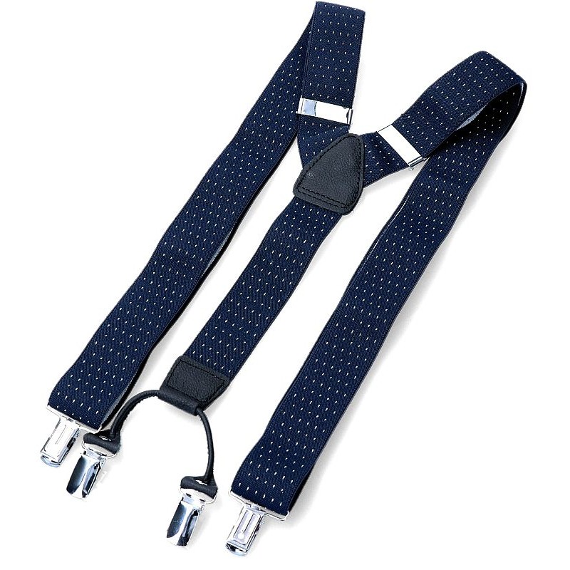 bodkované traky modré