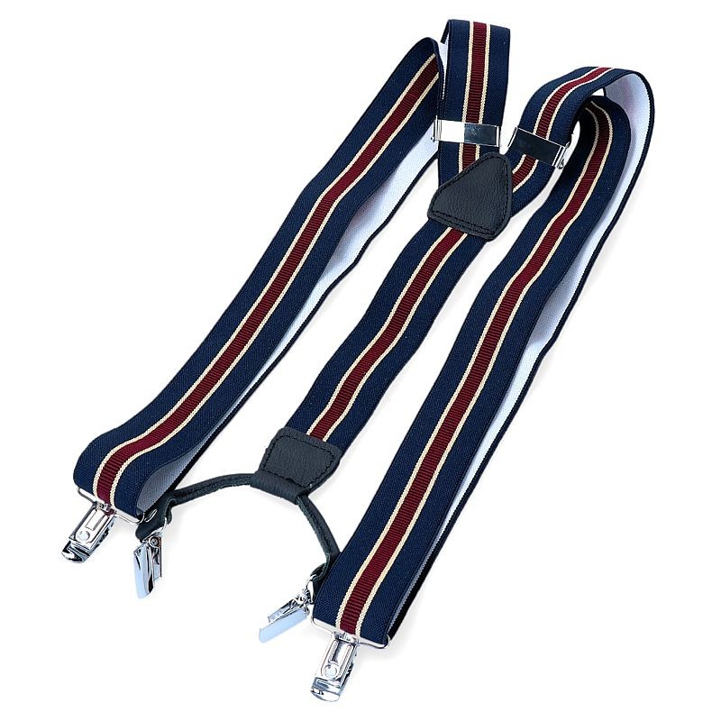 Tmavomodré traky s bordovým pruhom VINCITORE