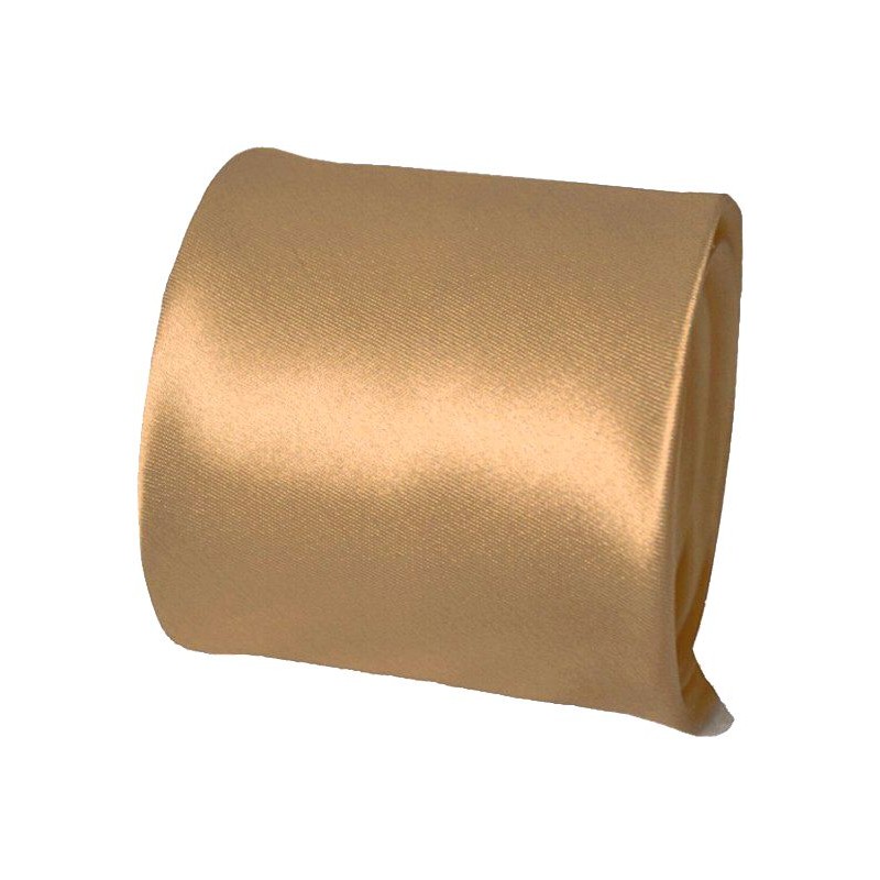 Zlatohnedá kravata s vreckovkou