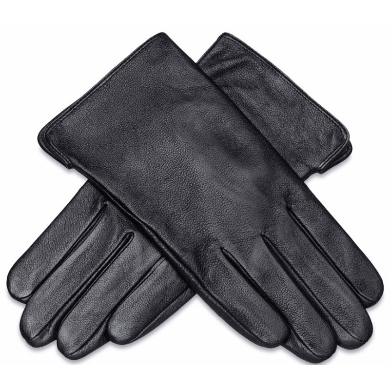 čierne kožené rukavice