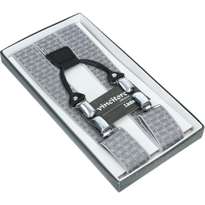 Striebornosivé traky vzorované VINCITORE