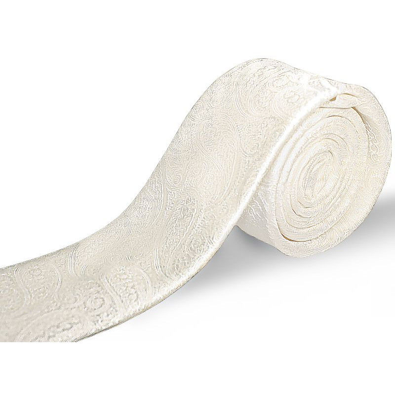 kravata smotanová paisley