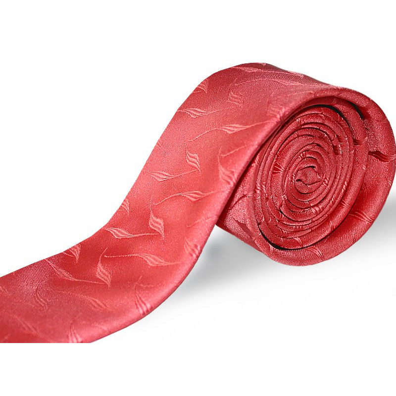 Korálová kravata jemný vzor