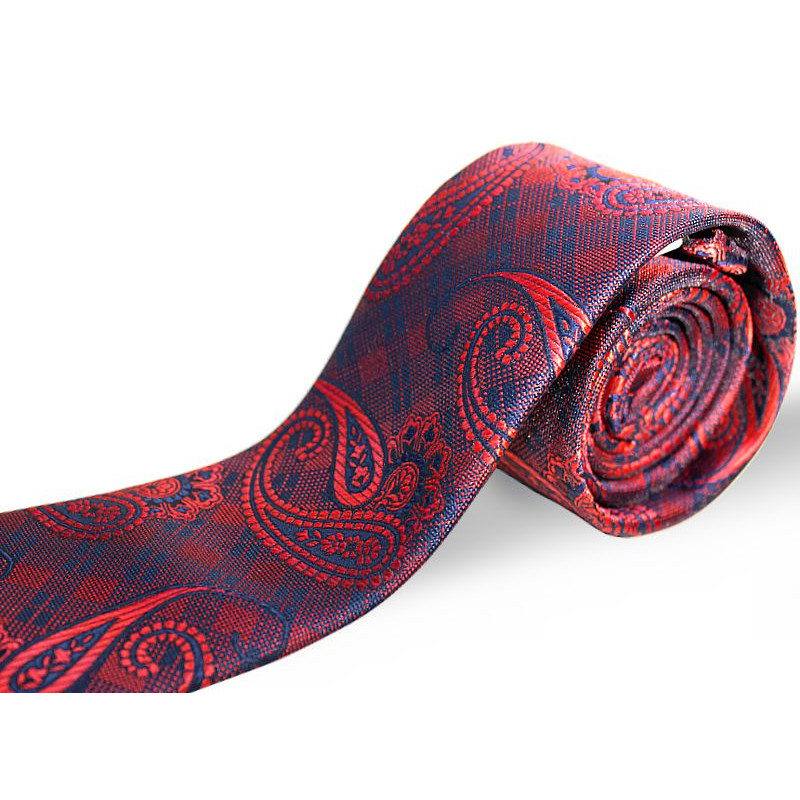 korálová kravata paisley