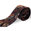 Tmavohnedá kravata paisley