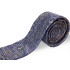 Béžovo-modrá kravata so vzorom paisley slim