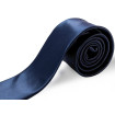 Tmavomodrá kravata slim matný lesk