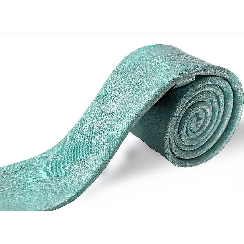 Mentolová kravata štruktúrovaná slim