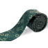Tmavozelená kravata s kvetovým vzorom