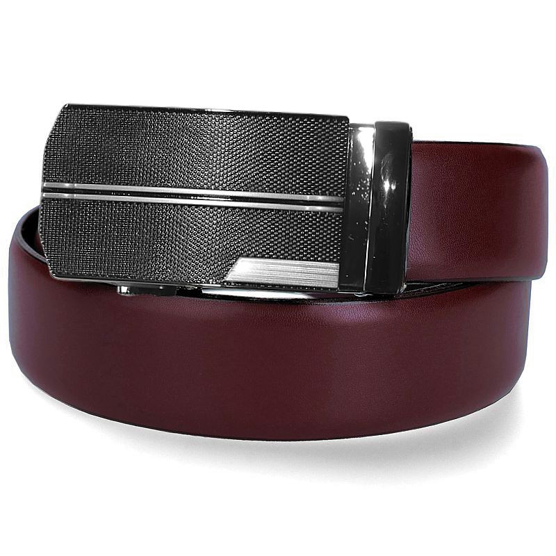 kožený opasok bordový