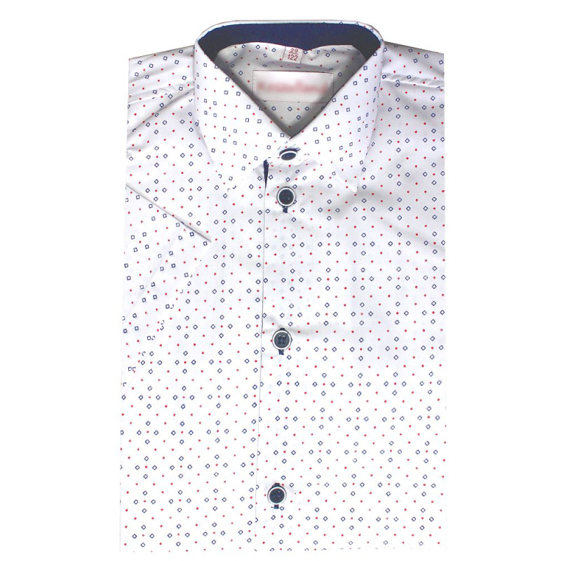 Detská košeľa s krátkym rukávom drobný vzor