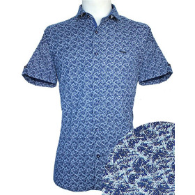 pánska košeľa s krátkym rukávom modrá