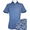 Košeľa s krátkym rukávom tmavomodrá vzorovaná EgoMan