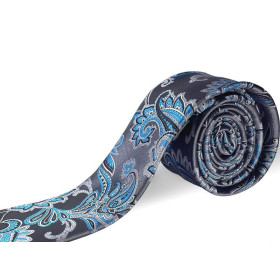 tyrkysová kravata paisley