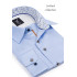 Exkluzívna košeľa svetlomodrá slim fit s kontrastnými gombíkmi Victorio
