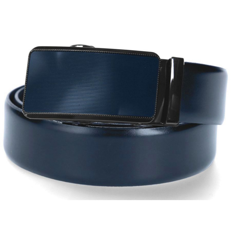 kožený opasok modrý