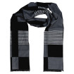 Pánsky šál obojstranný grafitový vzor