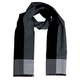 Pánsky šál obojstranný čieno-grafitový