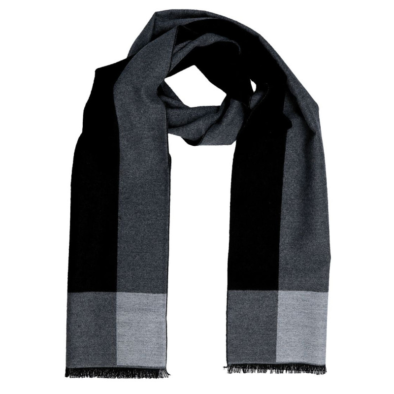 Pánsky šál obojstranný čieno-grafitový