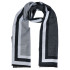 Pánsky šál obojstranný sivoo-čierny šikmé prúžky