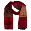 Pánsky šál obojstranný červeno-hnedý káro