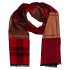Pánsky šál obojstranný červeno-hnedý káro