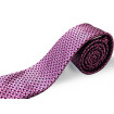 Cyklámenovo-ružová kravata drobný vzor