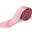 Ružová kravata štruktúrovaná slim