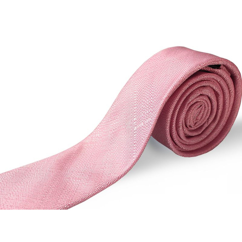 Ružová kravata štruktúrovaná slim