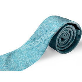 Tyrkysová kravata paisley