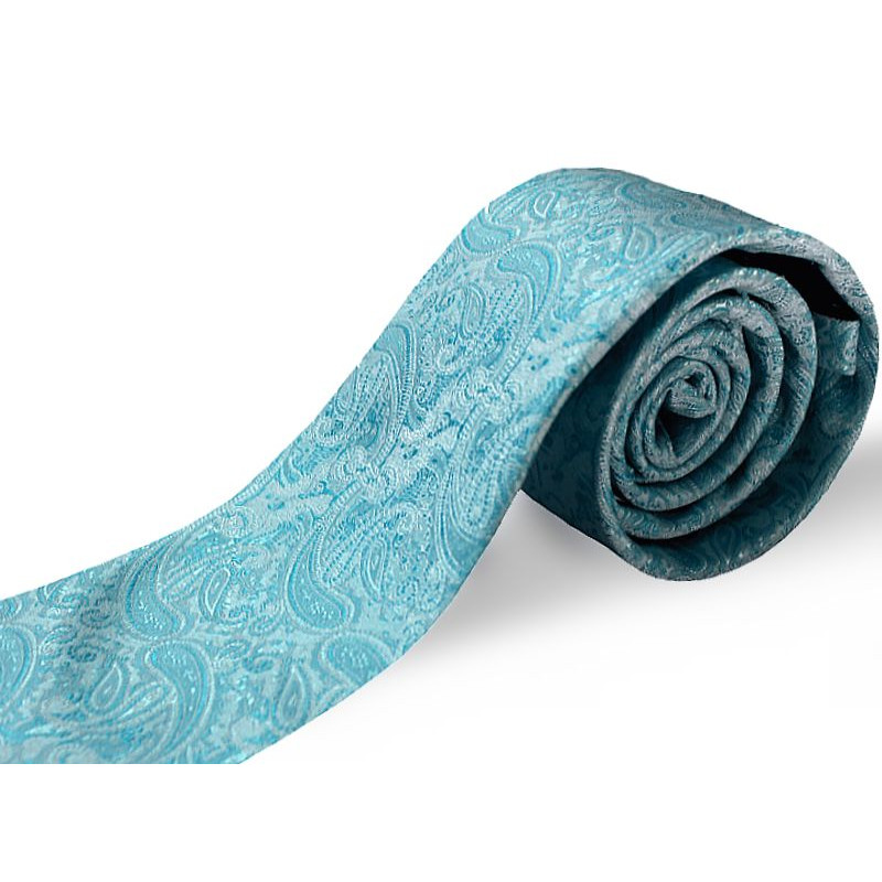 Tyrkysová kravata paisley