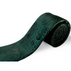 Tmavozelená kravata paisley